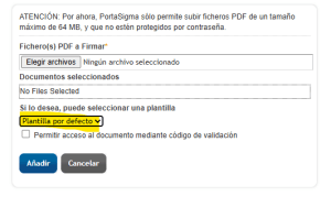 Plantillas de transacciones de firma