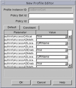 perfil de certificado